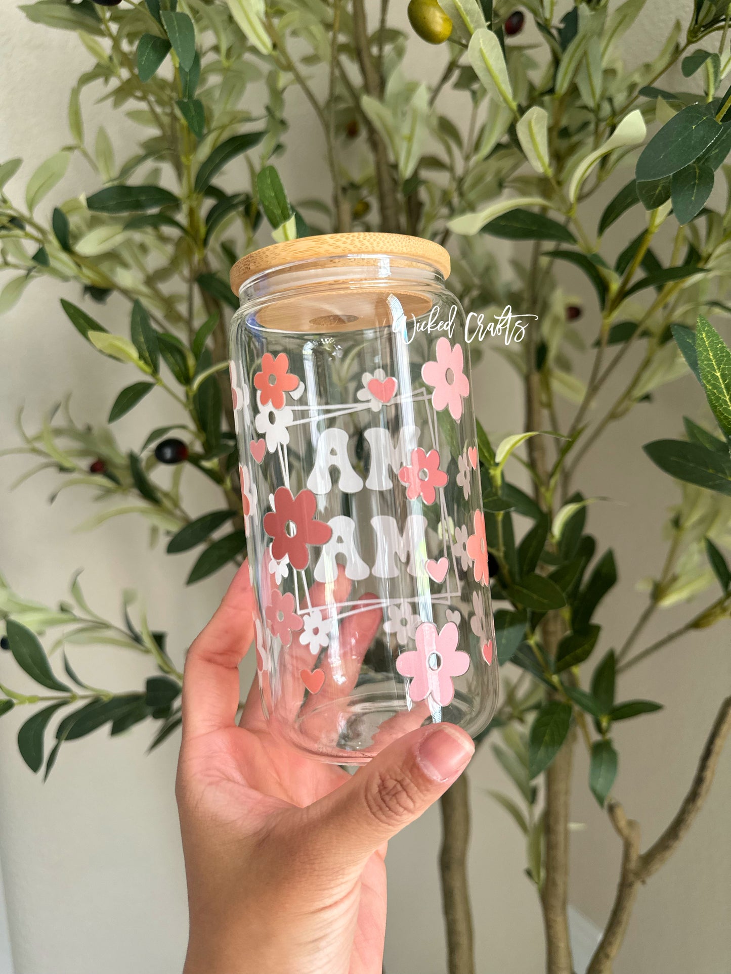 Mama Floral Glass
