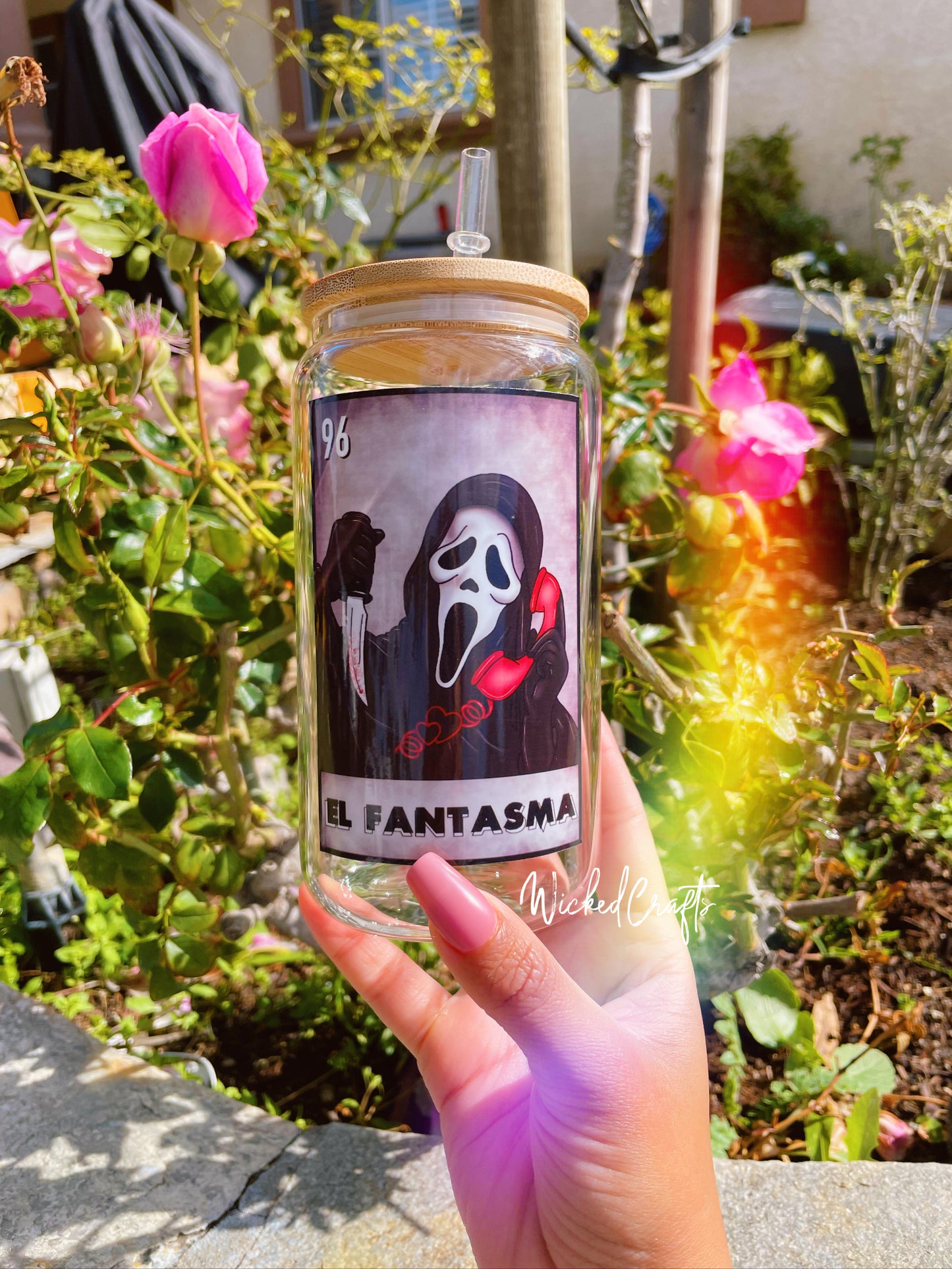 El Fantasma Loteria Glass