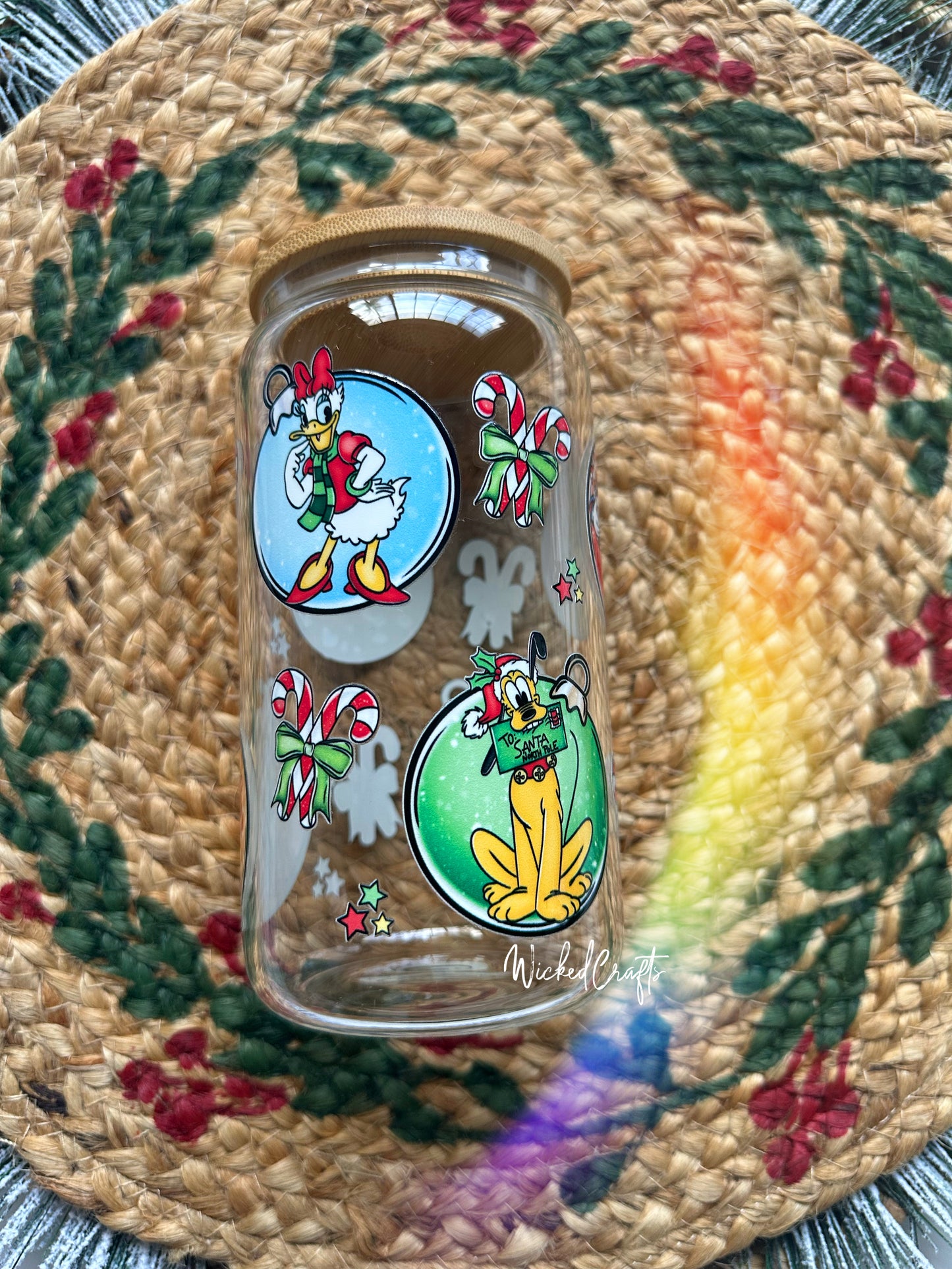 Mouse & Friends Holiday Glass