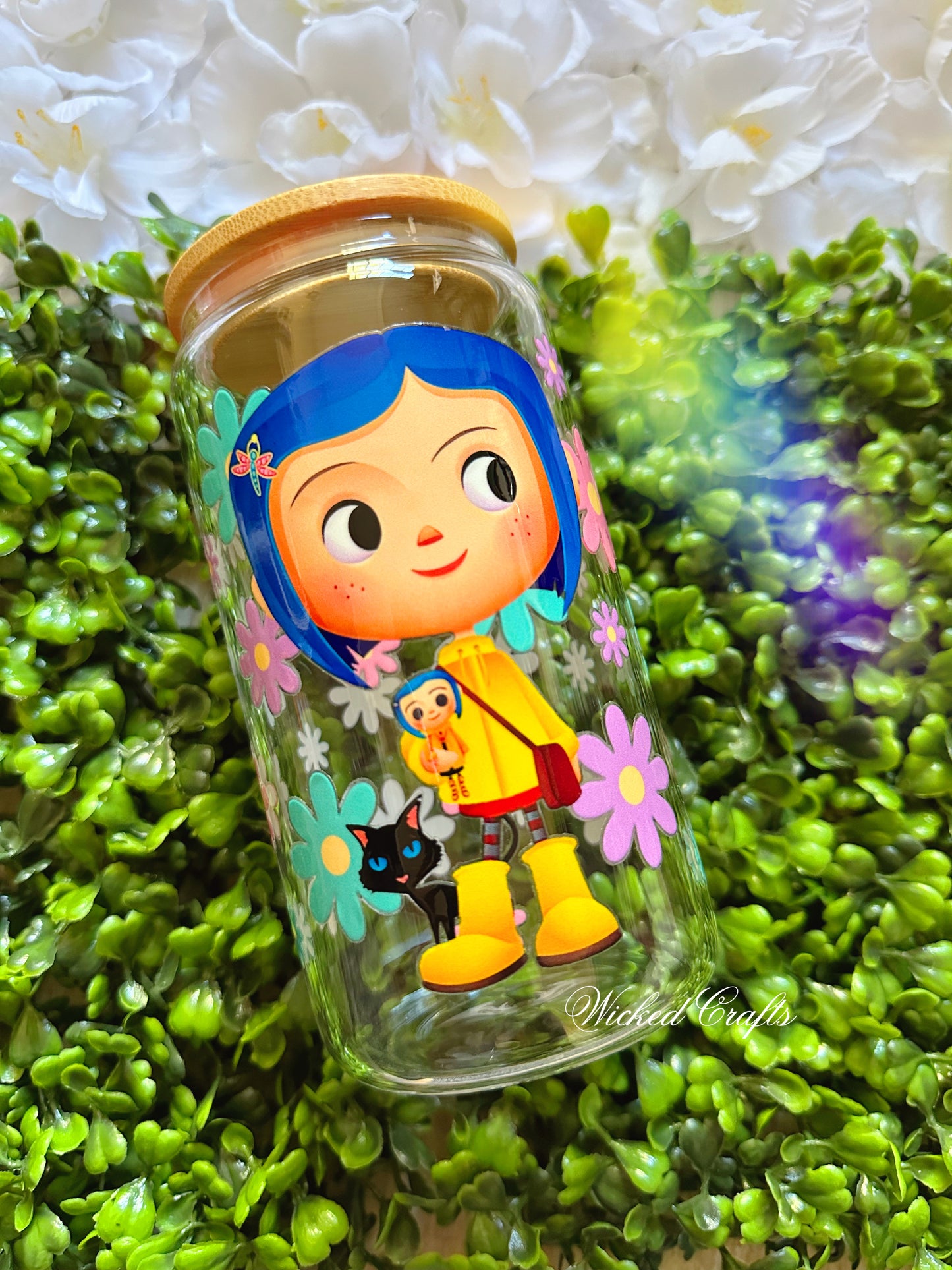 Coraline & Florals Glass