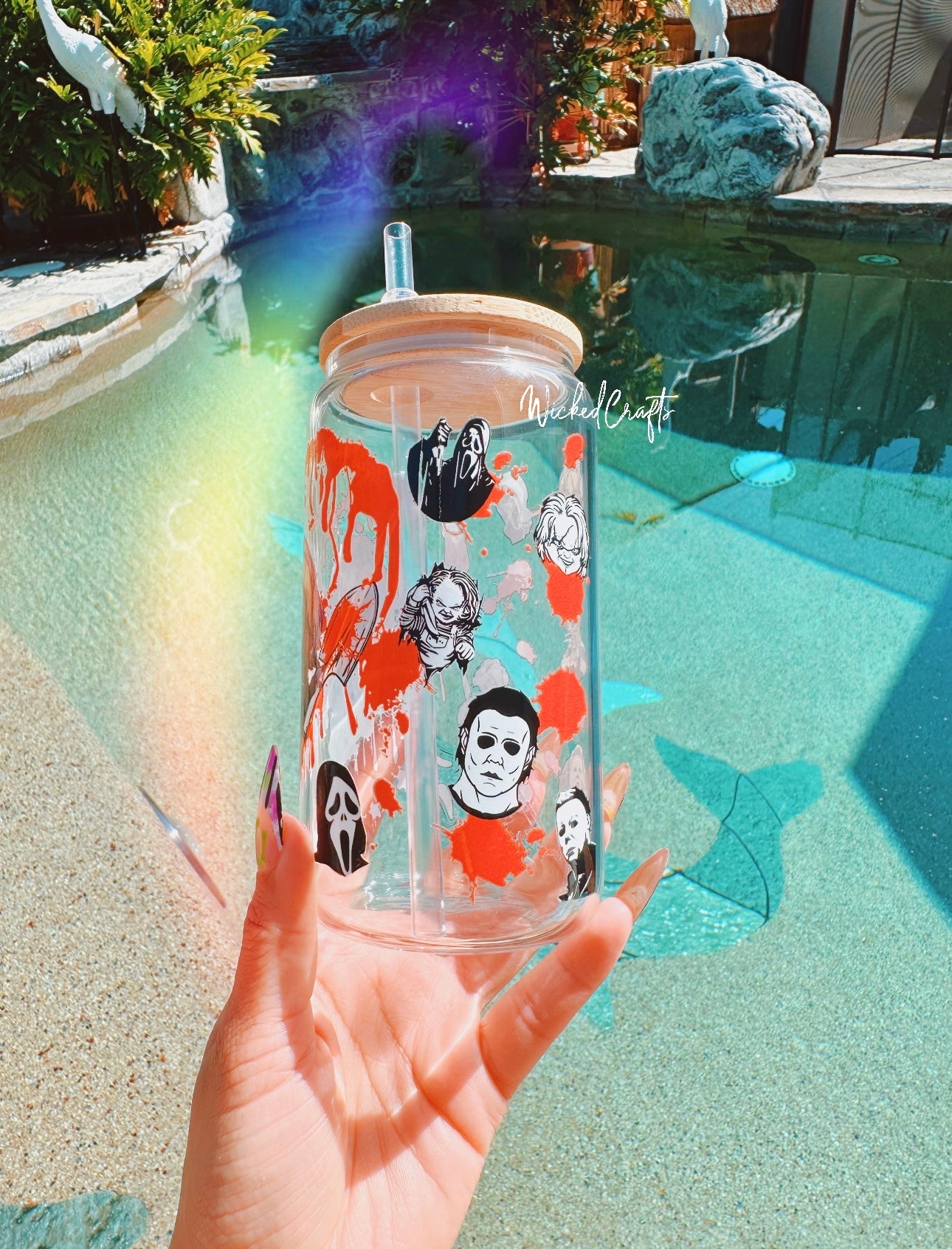 Horror Icons Glass Can