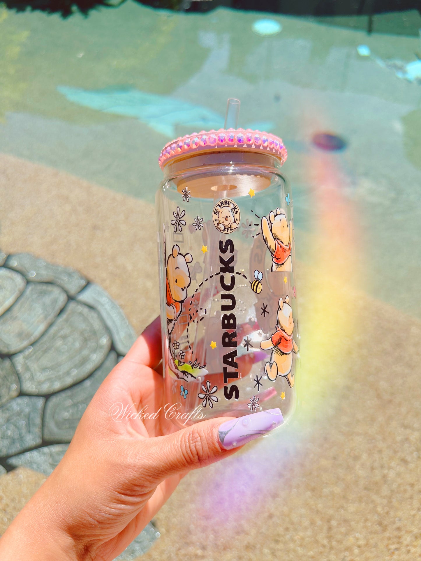 Bear Starbucks Glass Can