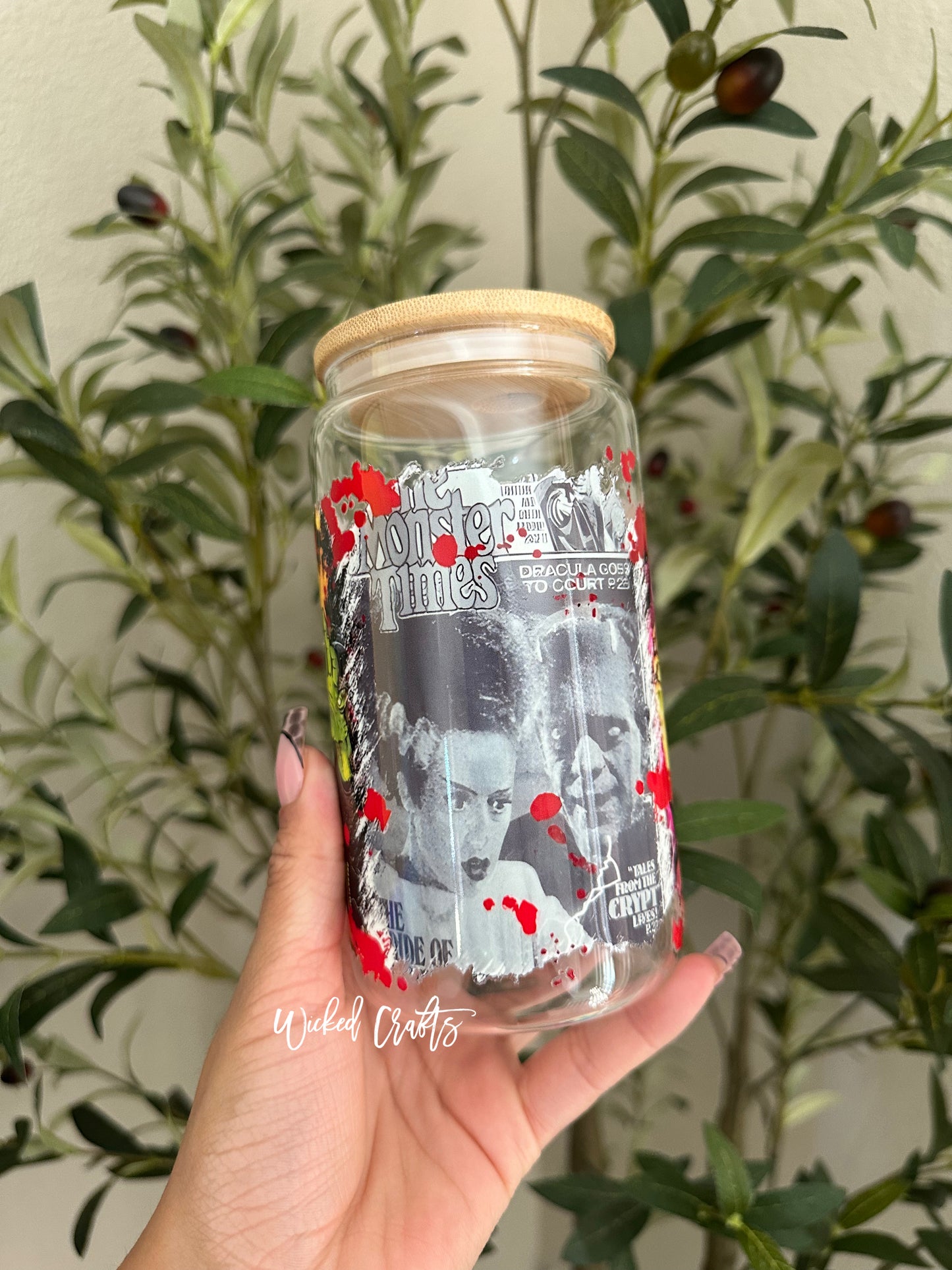 The Monster Times Glass Tumbler