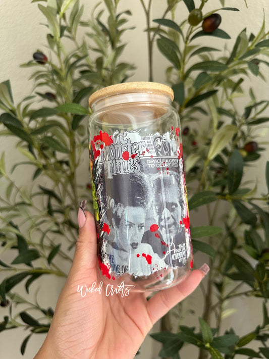 The Monster Times Glass Tumbler