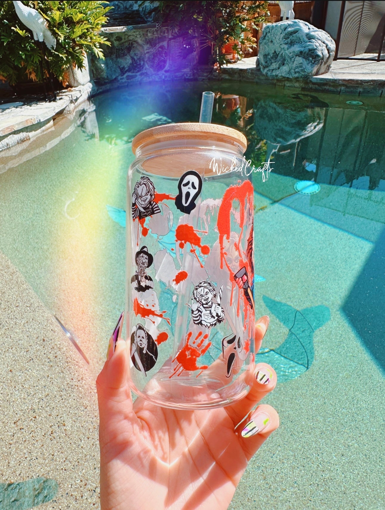 Horror Icons Glass Can