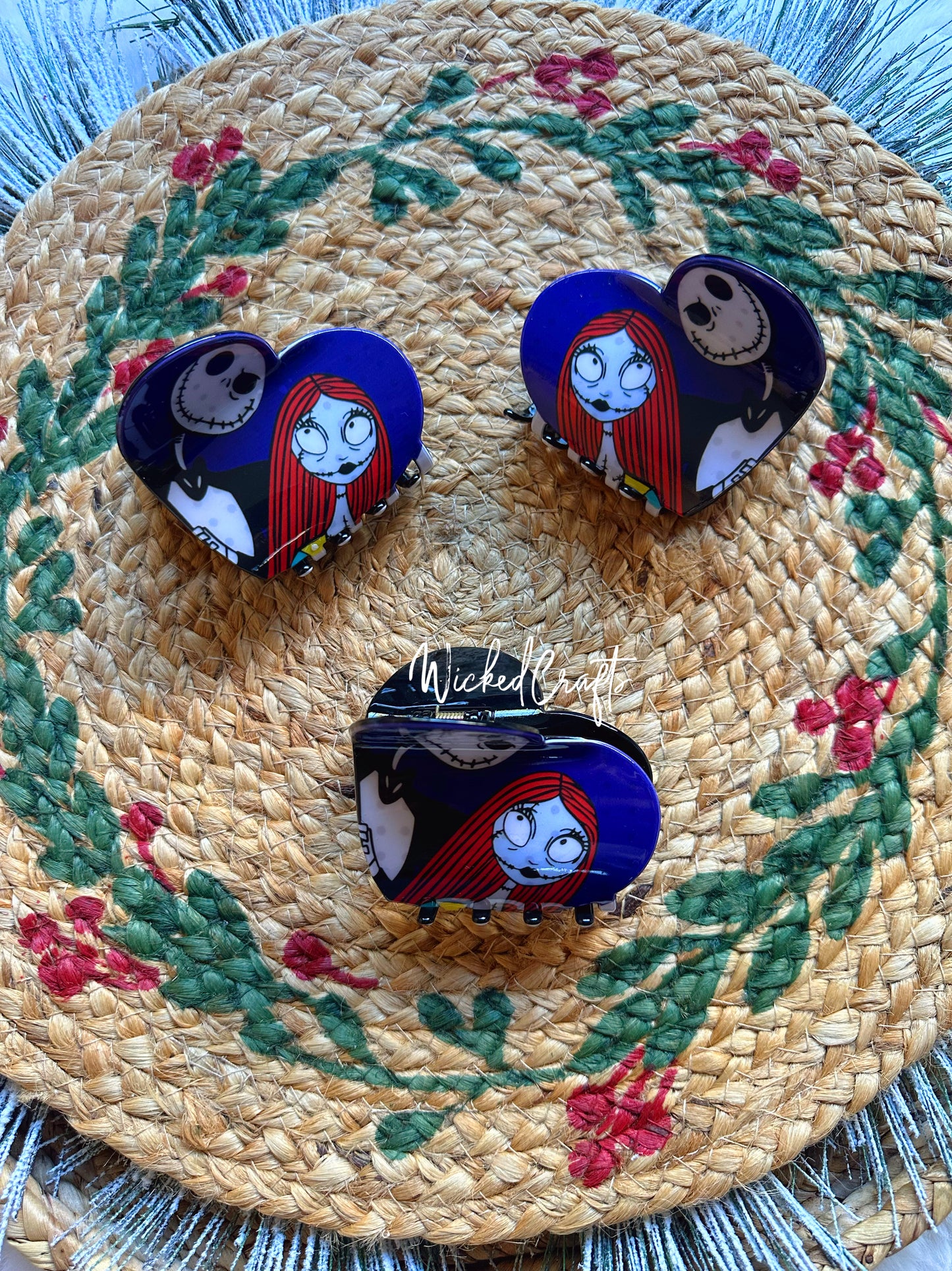 Jack & Sally Violet Hair Clip