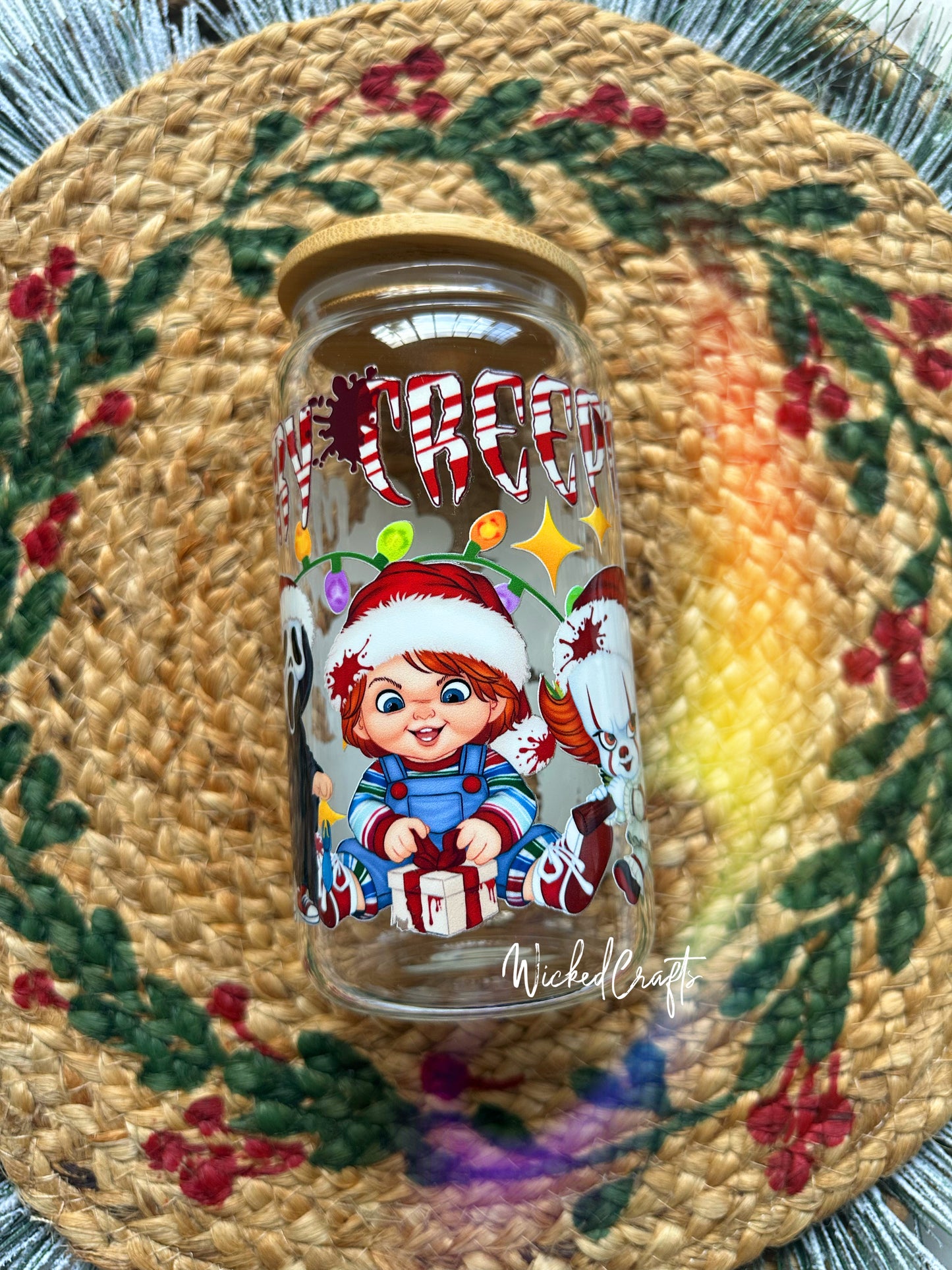 Merry Creepmas Glass