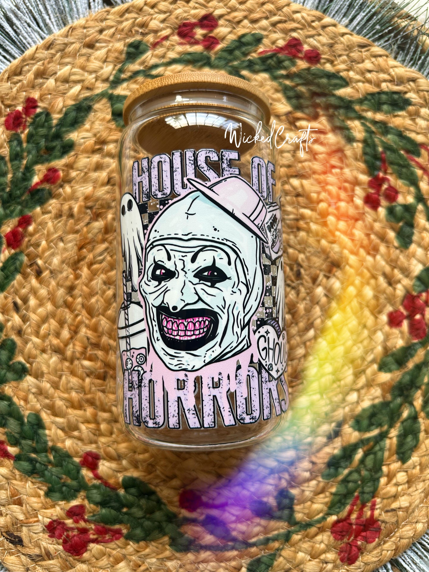 House of Horror Clown Glass