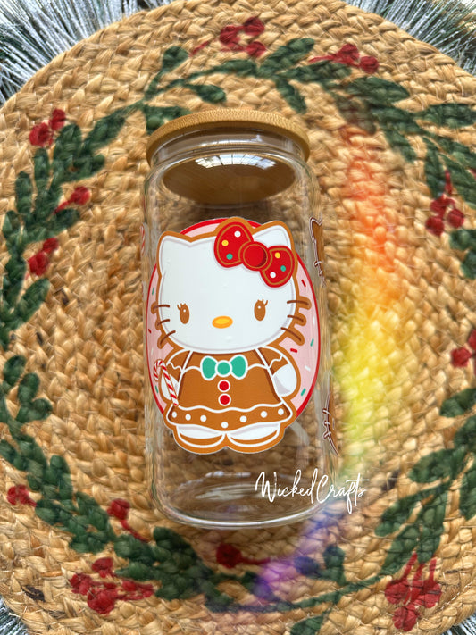 Kitty Gingerbread Glass