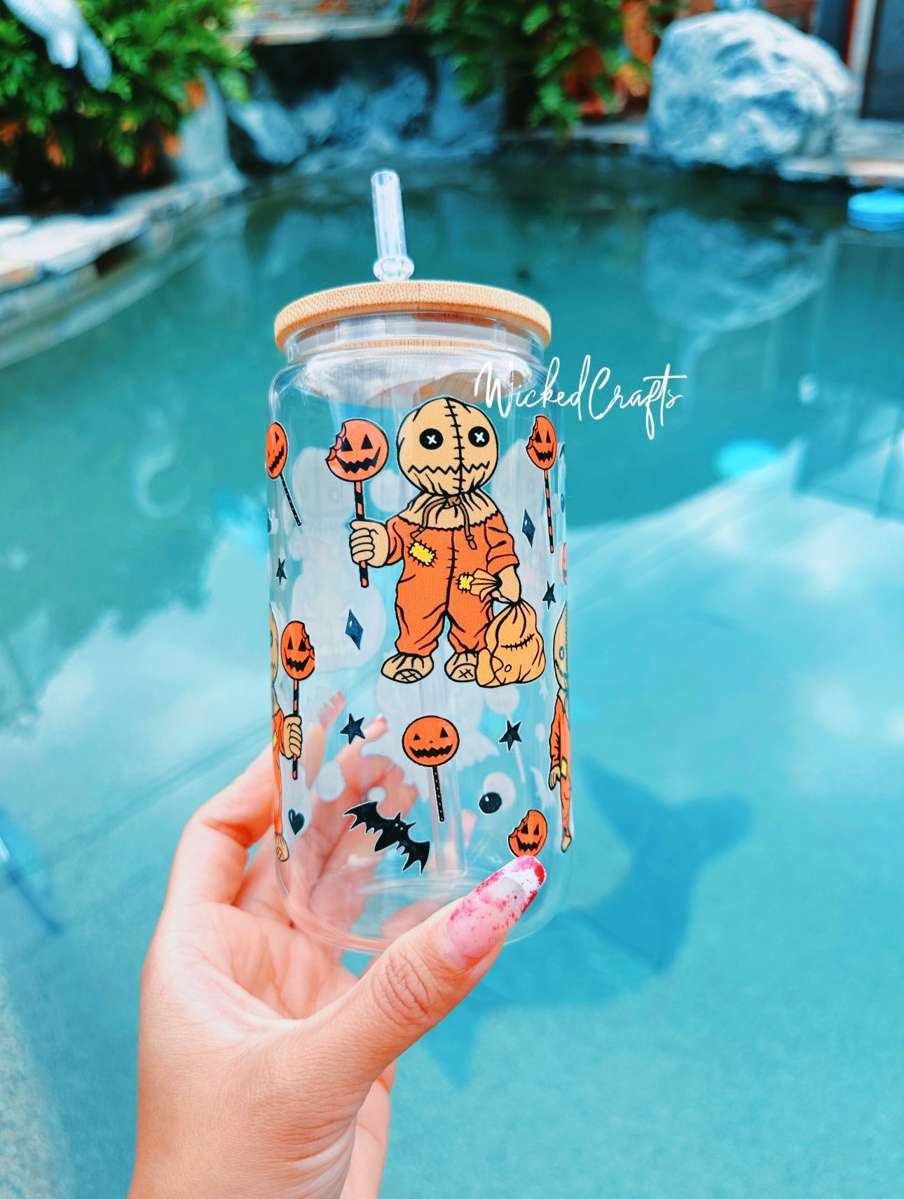 Pumpkin Horror Glass