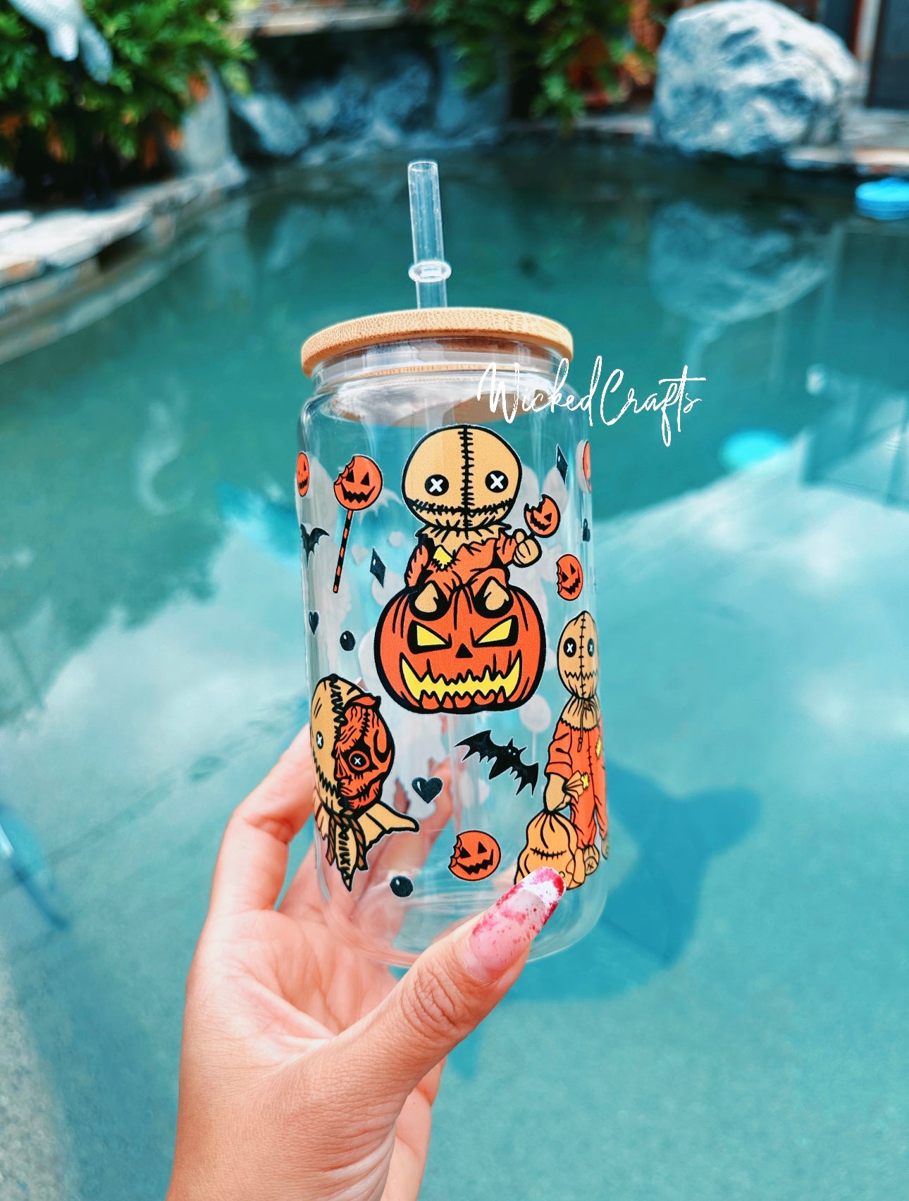 Pumpkin Horror Glass