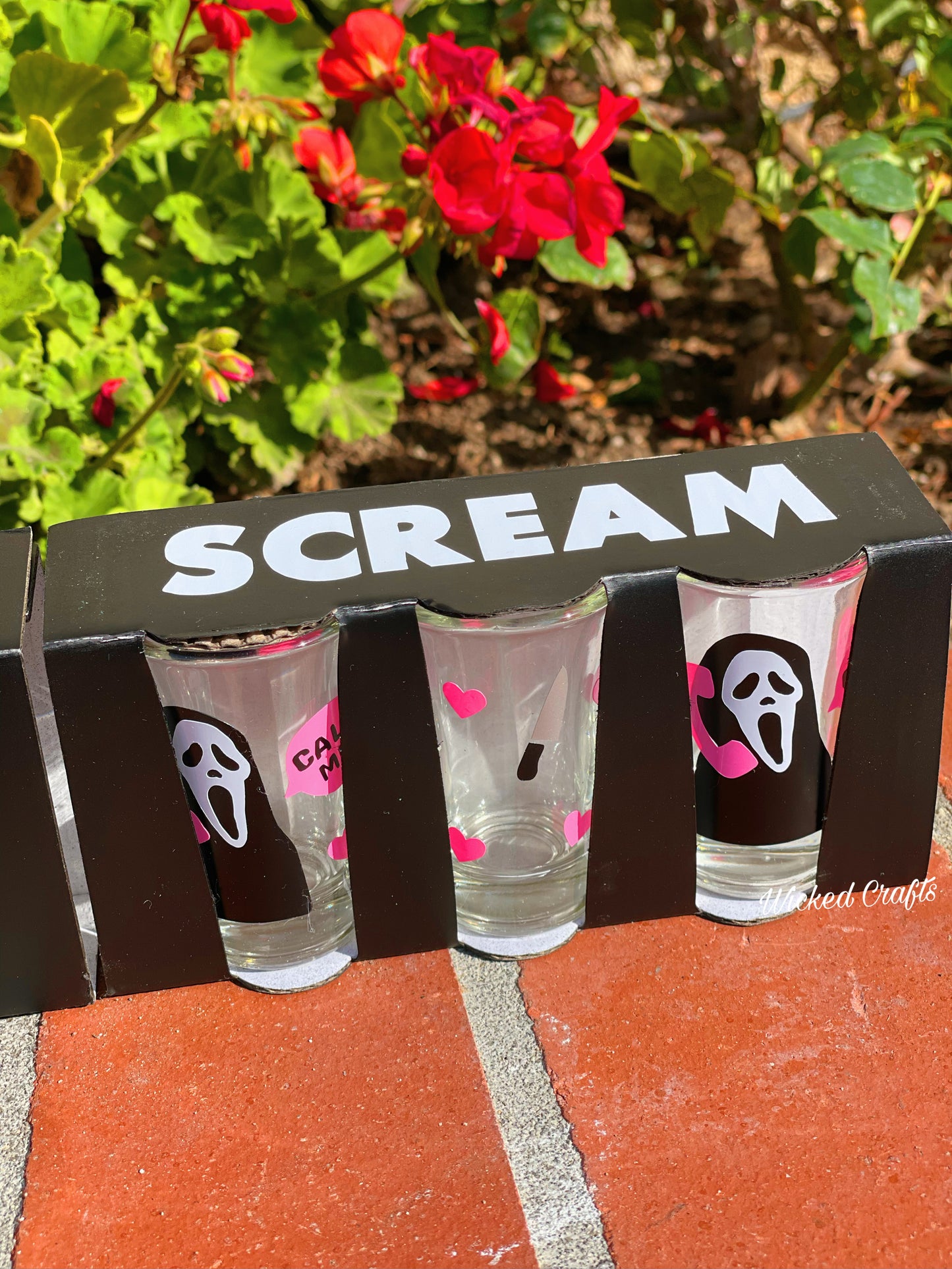 Scream 3PC Shot Glasses