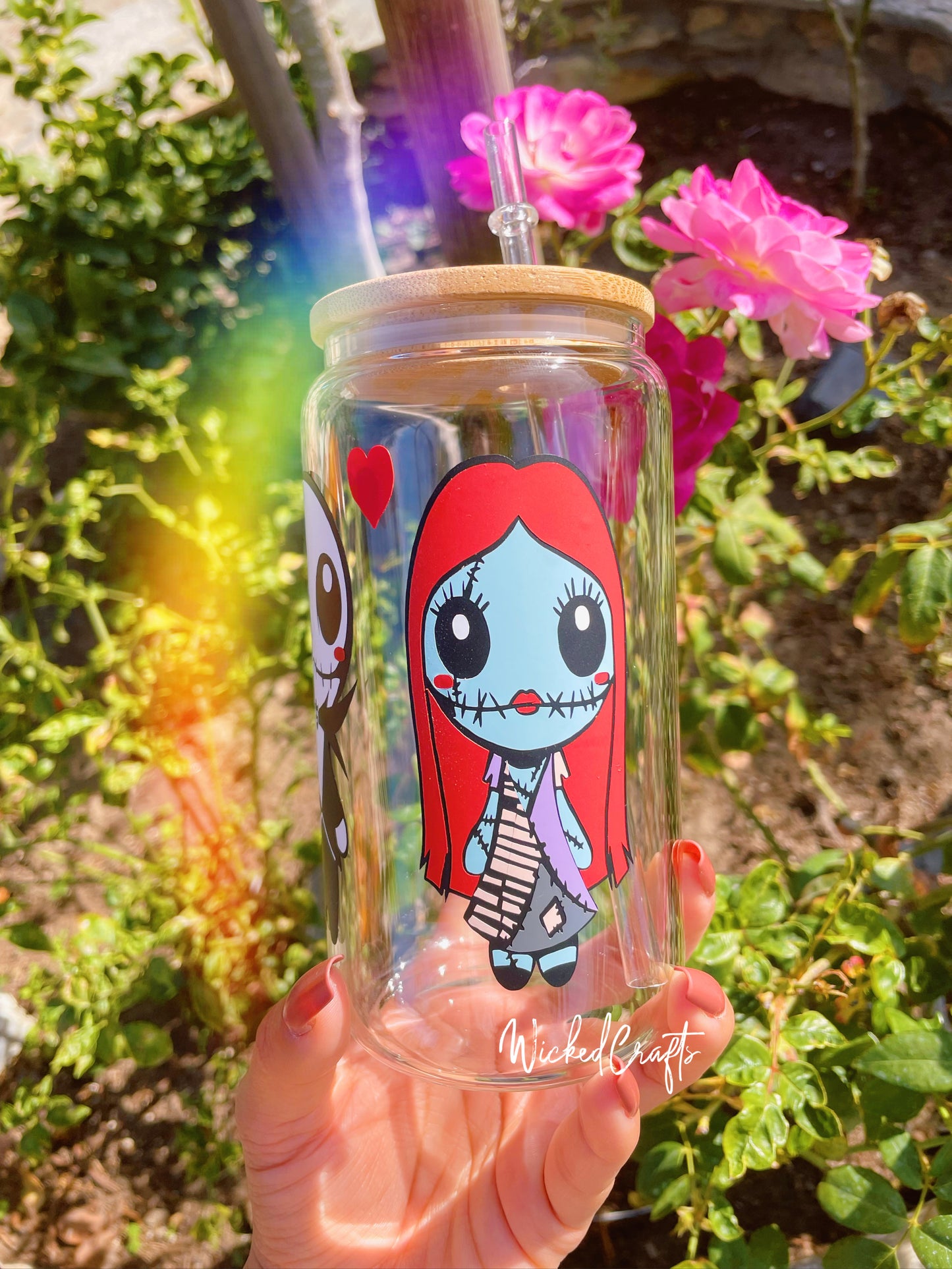 Jack & Sally Glass Cup