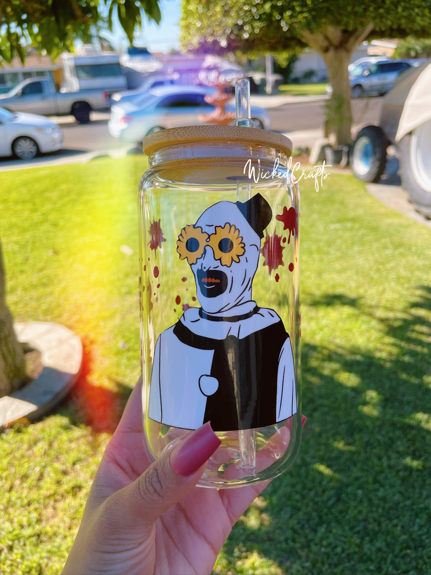 Horror Sunflower Glasses Cup