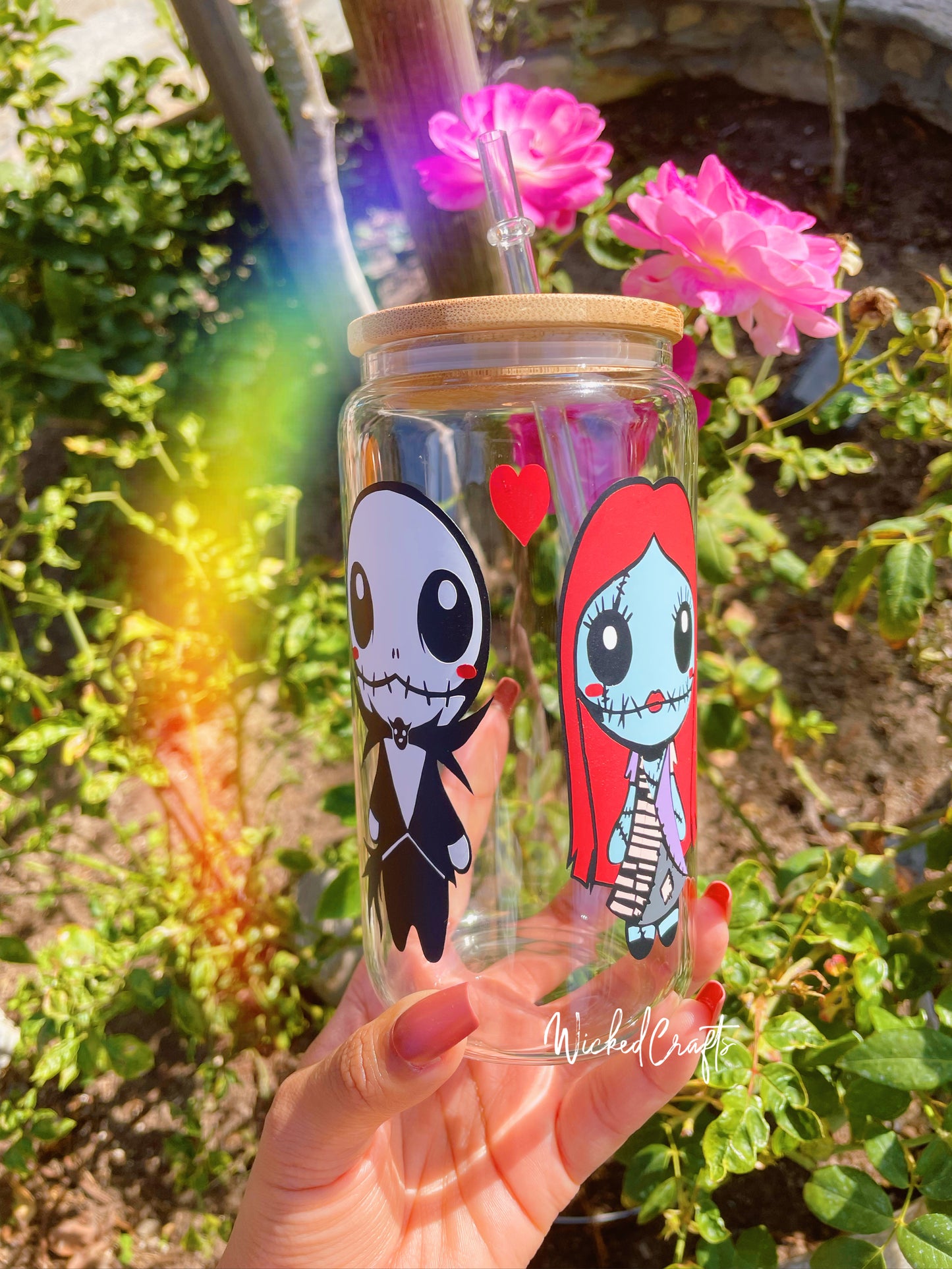 Jack & Sally Glass Cup