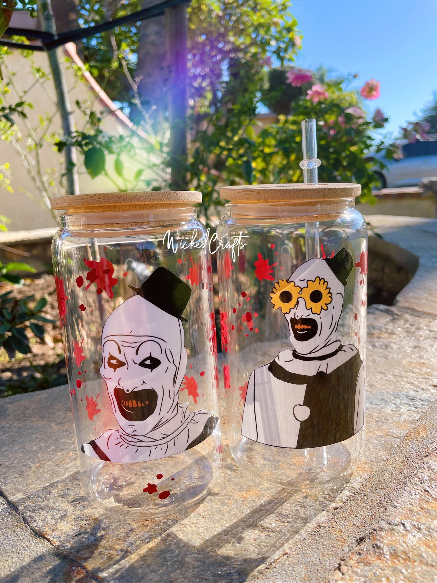 Horror Sunflower Glasses Cup