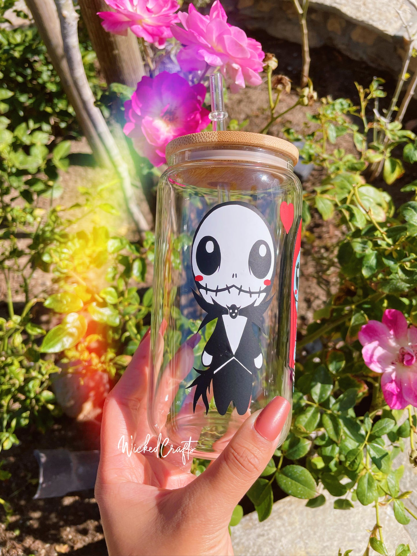 Jack & Sally Glass Cup