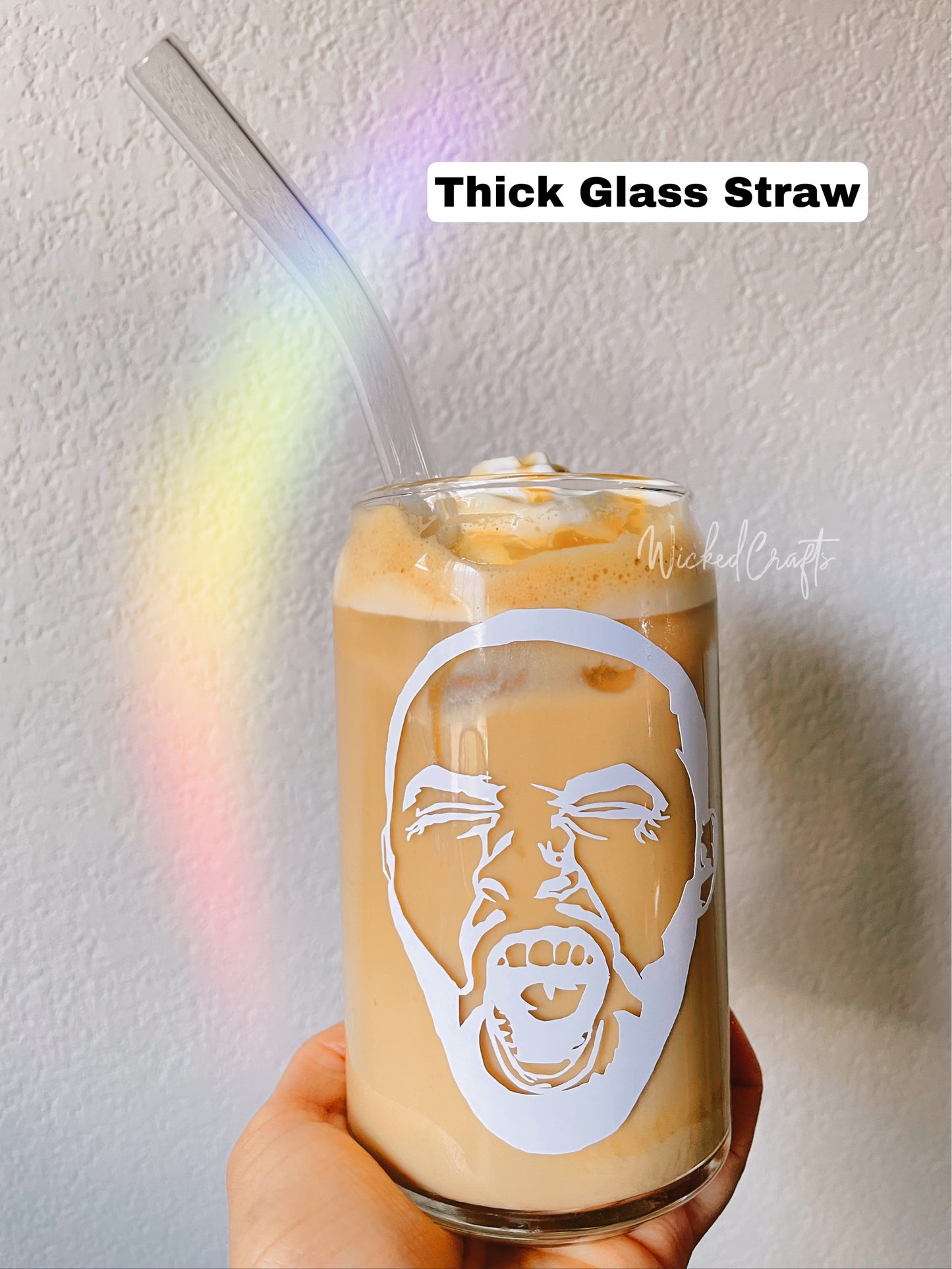 Thick Glass Bent Straw