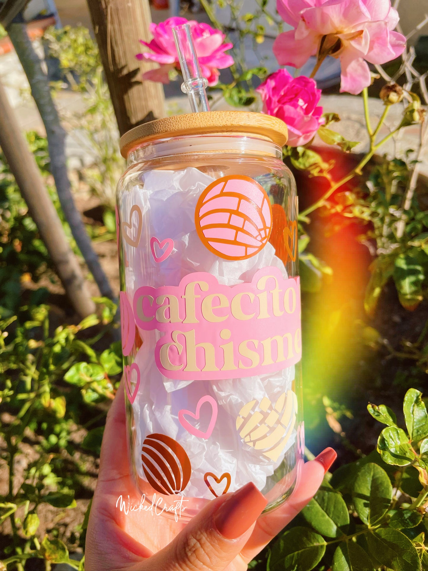 Cafecito Y Chisme Pan Dulce Glass Can