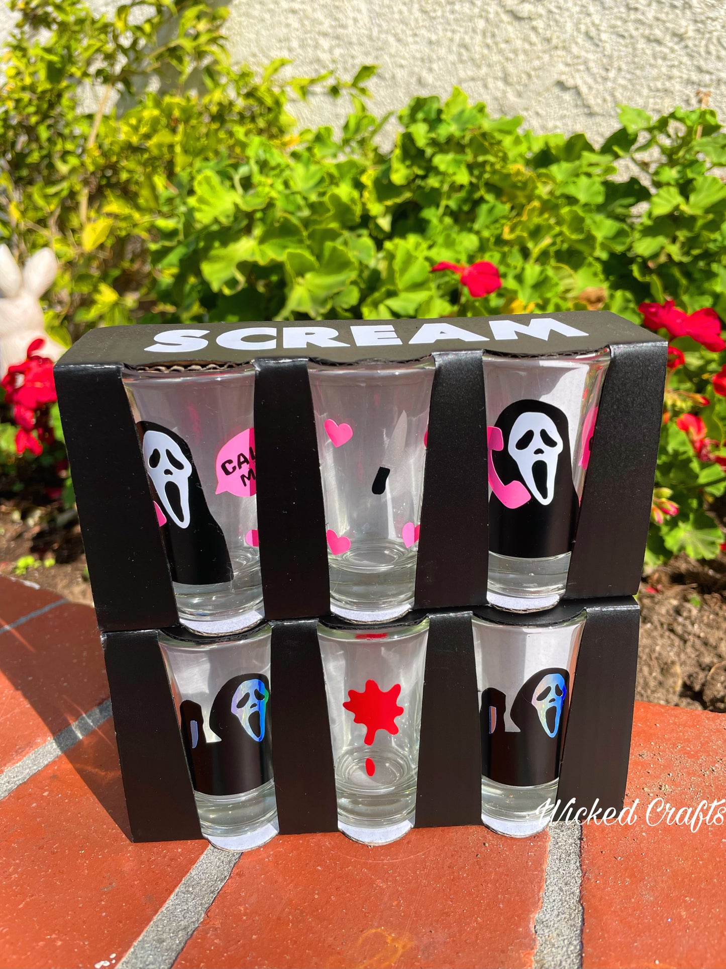 Scream 3PC Shot Glasses