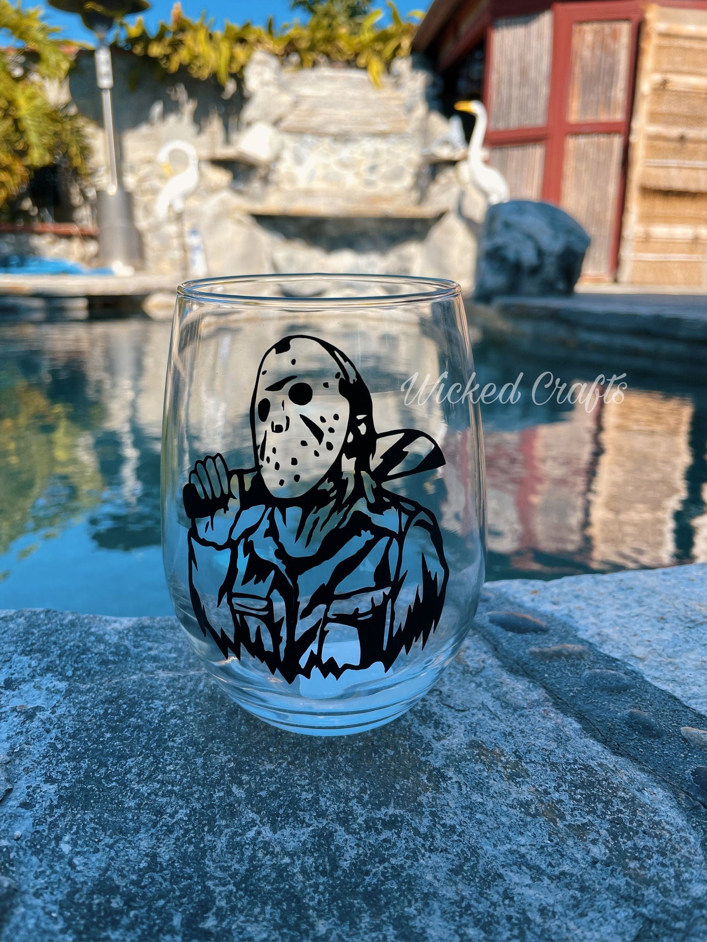 Jason Voorhees Horror Wine Glass | Friday the 13th