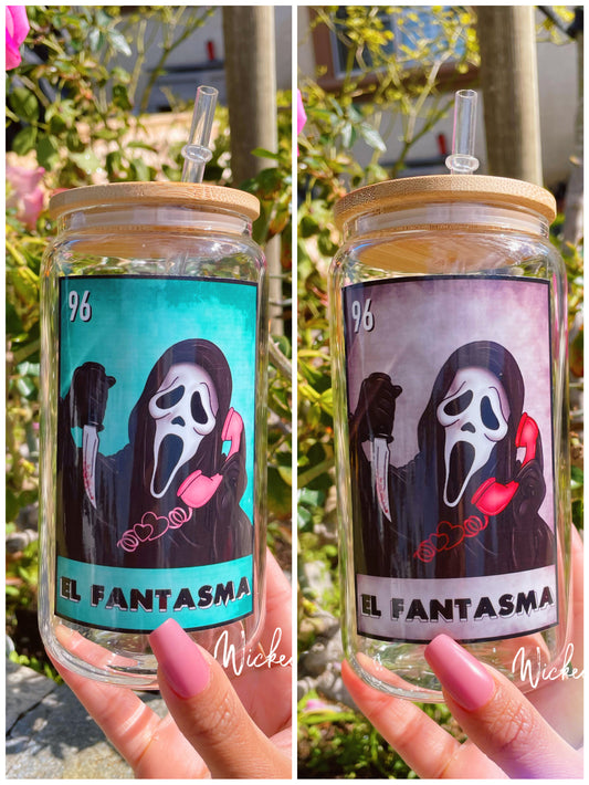 El Fantasma Loteria Glass