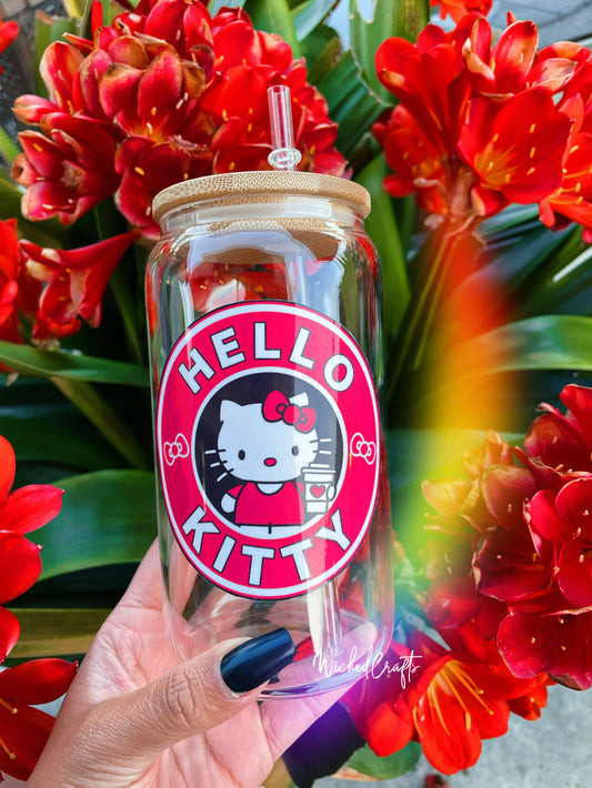 Kitty Coffee Glass