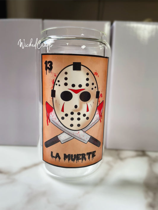 La Muerte Loteria Glass